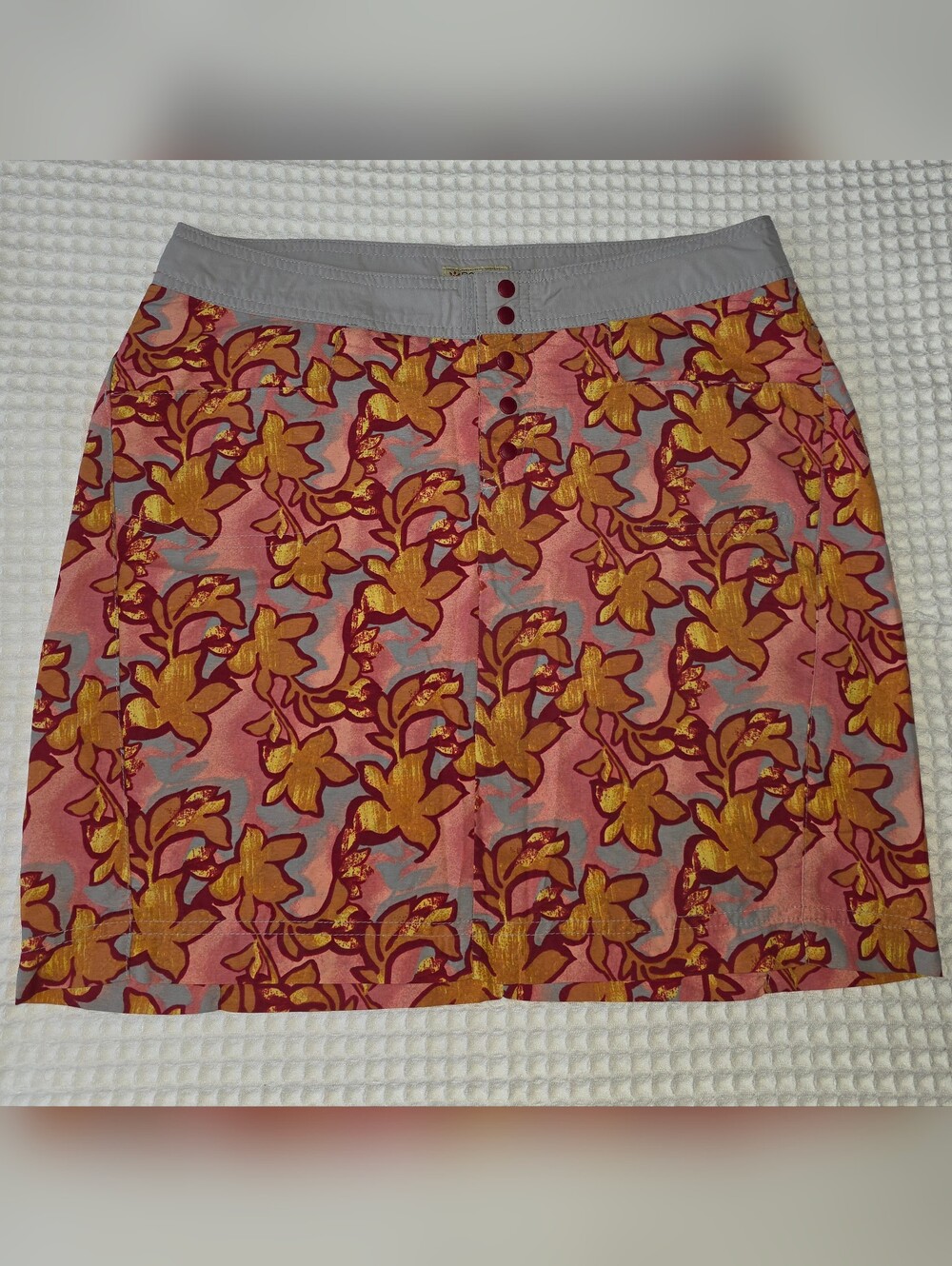 Royal Robbins Pink and Orange  Floral Mini Skirt Sz 8 NWOT